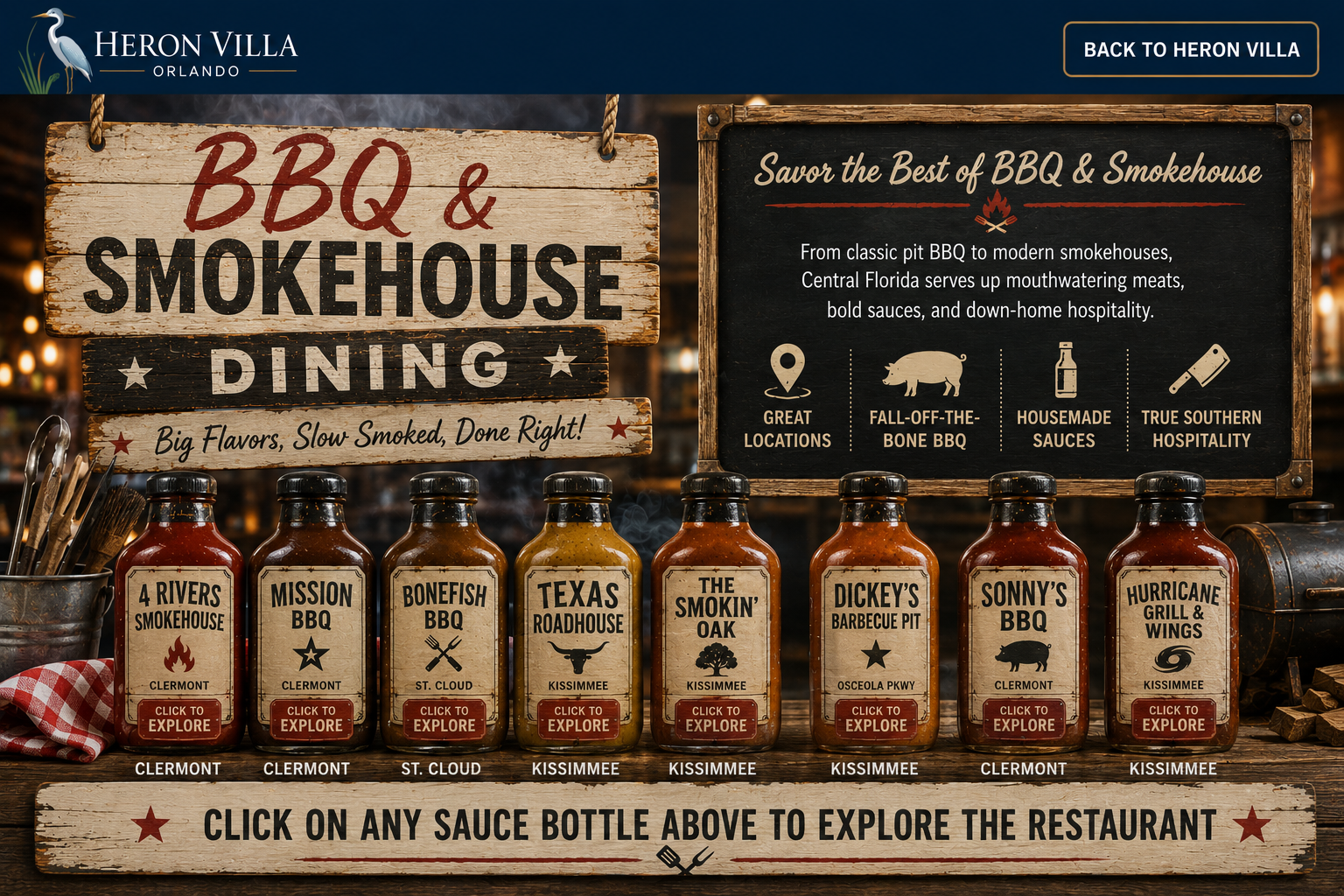 BBQ & Smokehouse approved Heron Villa restaurant artwork